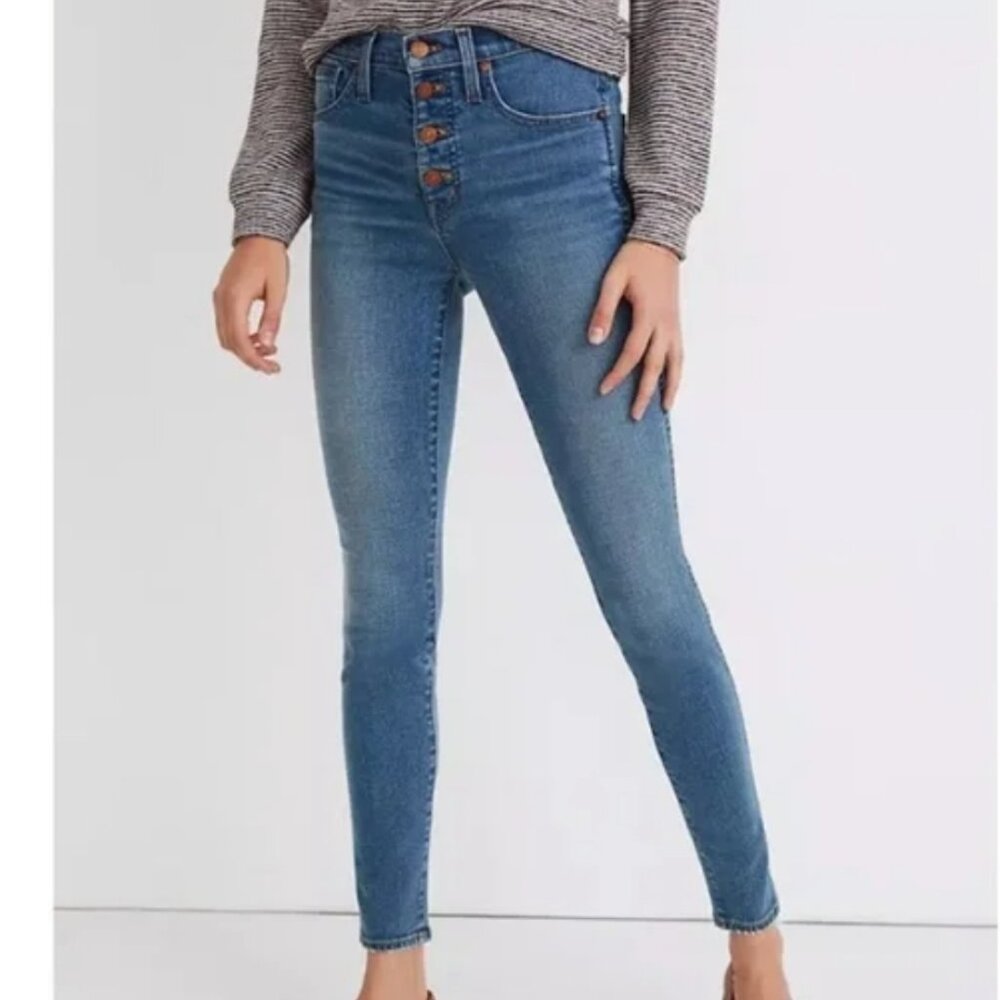 MADEWELL 10” High Rise Skinny Button Fly Jeans 26p